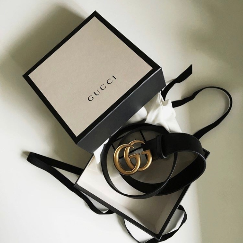 Gucci GG Marmont Buckle Gold Belt